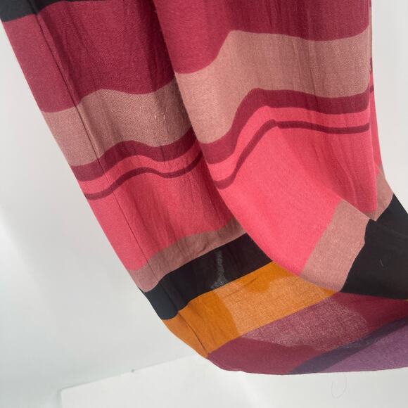 LOFT ANN TAYLOR Maxi Dress Size 8 Stripes Block Colorful Halter Tie Neck Casual - Picture 11 of 16